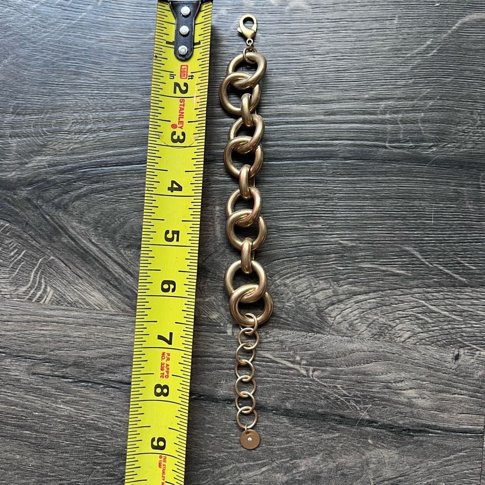 Stella & Dot Jackie Link Bracelet Chunky Gold Link Bracelet - Picture 4 of 6
